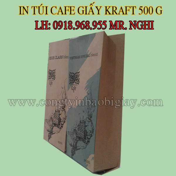 In túi đựng cafe giấy kraft| baobimangghep.com